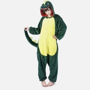 Unisex Adult Halloween Costume Onesie Dinosaur Size Large
